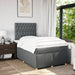 Pat box spring cu saltea, gri închis, 120x190 cm, textil - WALTI WALTI