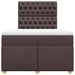Pat box spring cu saltea, maro închis, 120x190 cm, textil - WALTI WALTI