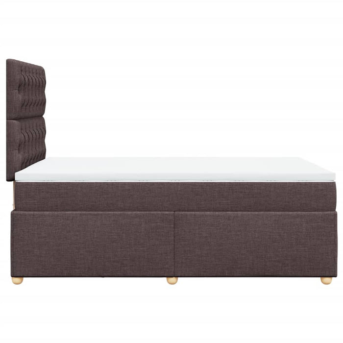 Pat box spring cu saltea, maro închis, 120x190 cm, textil - WALTI WALTI