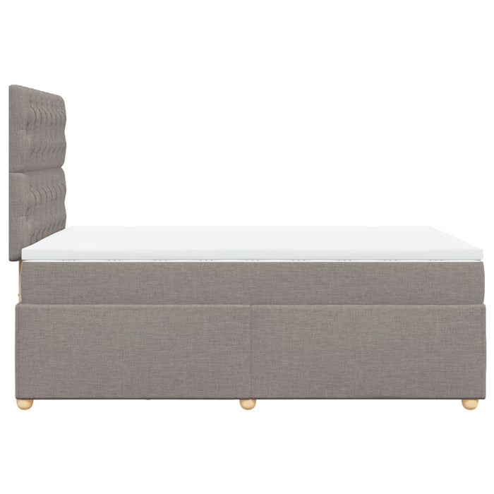Pat box spring cu saltea, taupe, 120x190 cm material textil - WALTI WALTI