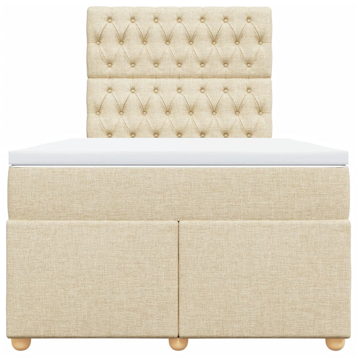 Pat continental cu saltea, crem, 120x190 cm, textil - WALTI WALTI