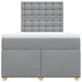 Pat box spring cu saltea, gri deschis, 120x190 cm, textil - WALTI WALTI