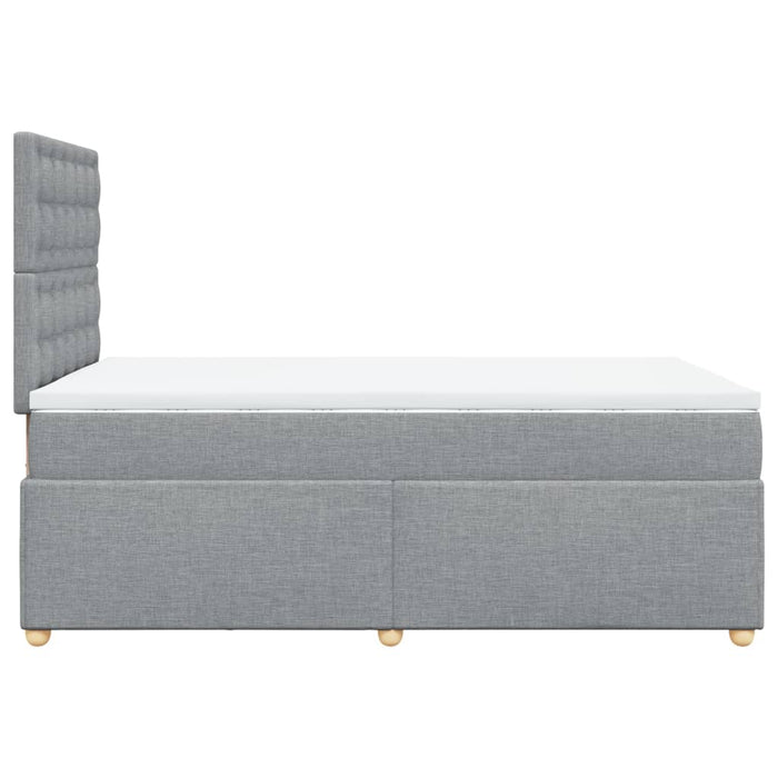 Pat box spring cu saltea, gri deschis, 120x190 cm, textil - WALTI WALTI