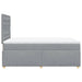 Pat box spring cu saltea, gri deschis, 120x190 cm, textil - WALTI WALTI