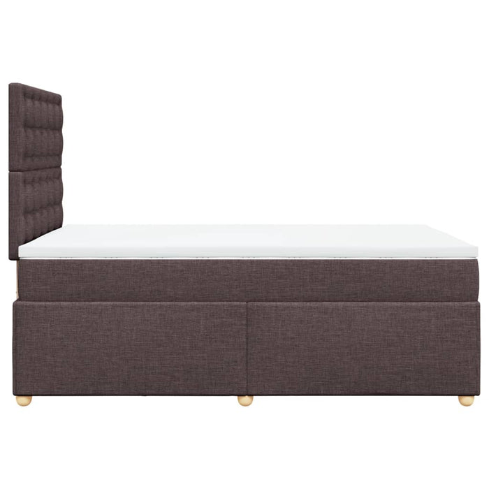 Pat box spring cu saltea, maro închis, 120x190 cm, textil - WALTI WALTI