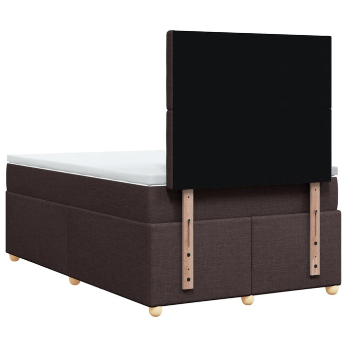 Pat box spring cu saltea, maro închis, 120x190 cm, textil - WALTI WALTI