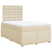 Pat continental cu saltea, crem, 120x190 cm, textil - WALTI WALTI