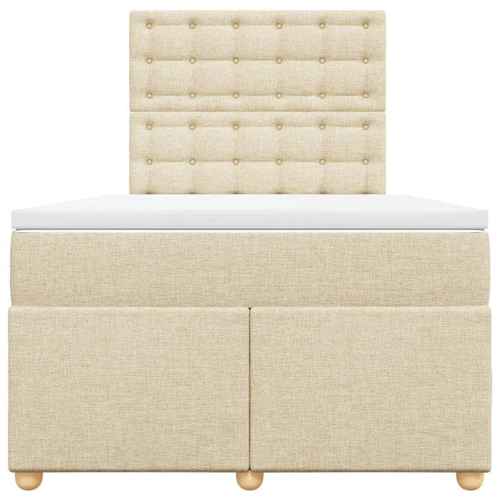 Pat continental cu saltea, crem, 120x190 cm, textil - WALTI WALTI