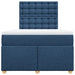 Pat box spring cu saltea, albastru, 120x190 cm, material textil - WALTI WALTI