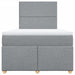 Pat continental cu saltea, gri deschis, 120x200 cm, textil - WALTI WALTI