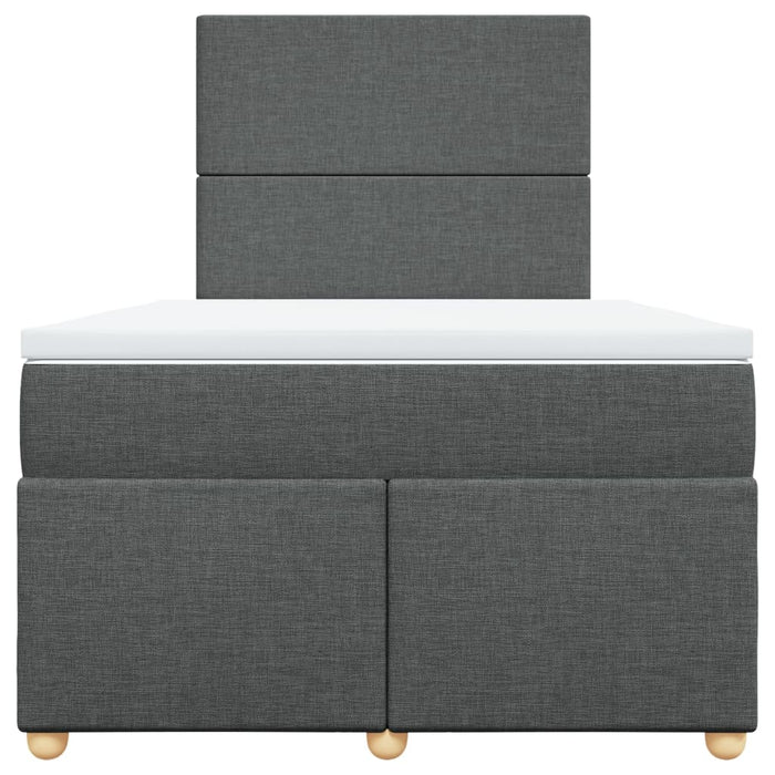 Pat box spring cu saltea, gri închis, 120x200 cm, textil - WALTI WALTI