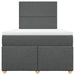 Pat box spring cu saltea, gri închis, 120x200 cm, textil - WALTI WALTI