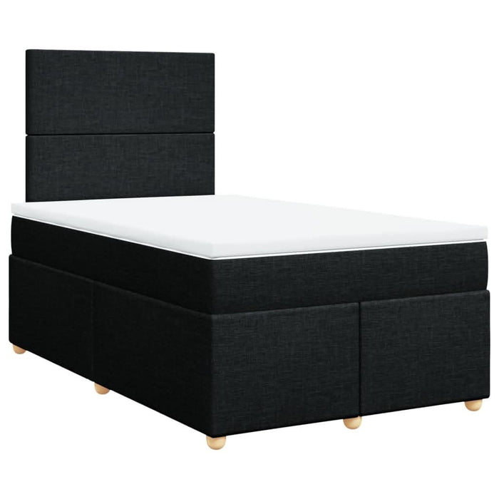 Pat box spring cu saltea, negru, 120x200 cm, textil - WALTI WALTI