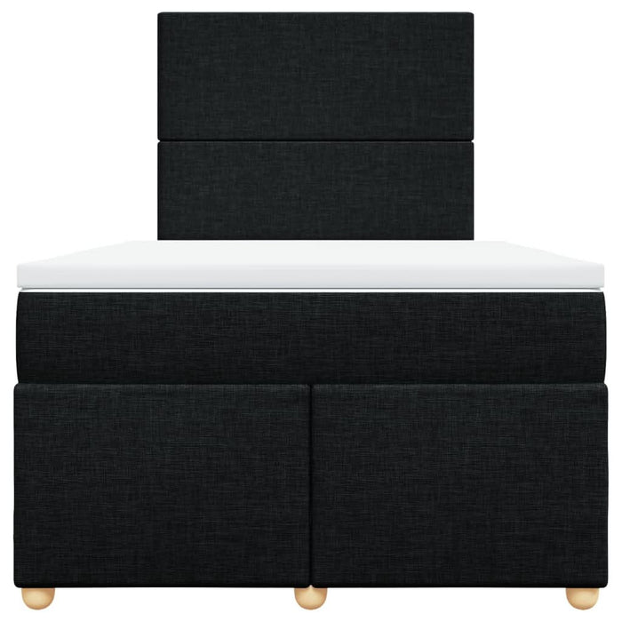 Pat box spring cu saltea, negru, 120x200 cm, textil - WALTI WALTI