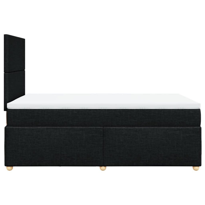 Pat box spring cu saltea, negru, 120x200 cm, textil - WALTI WALTI