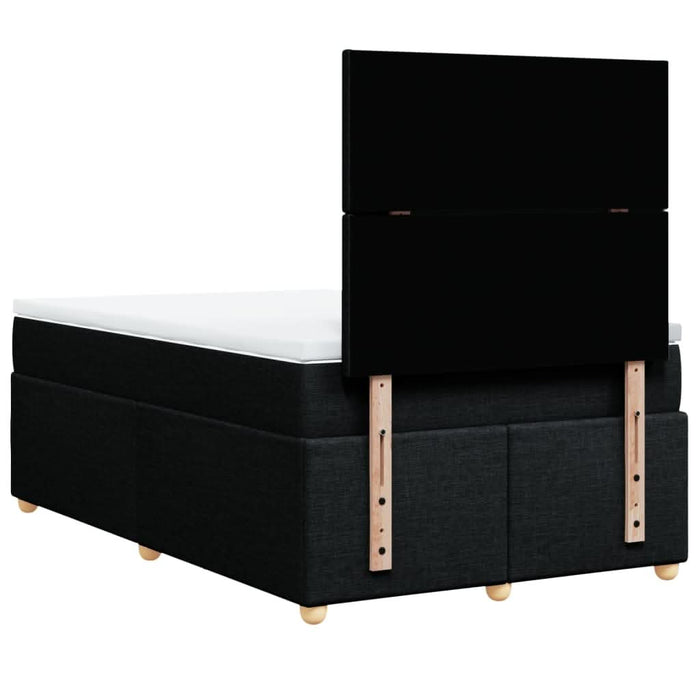 Pat box spring cu saltea, negru, 120x200 cm, textil - WALTI WALTI