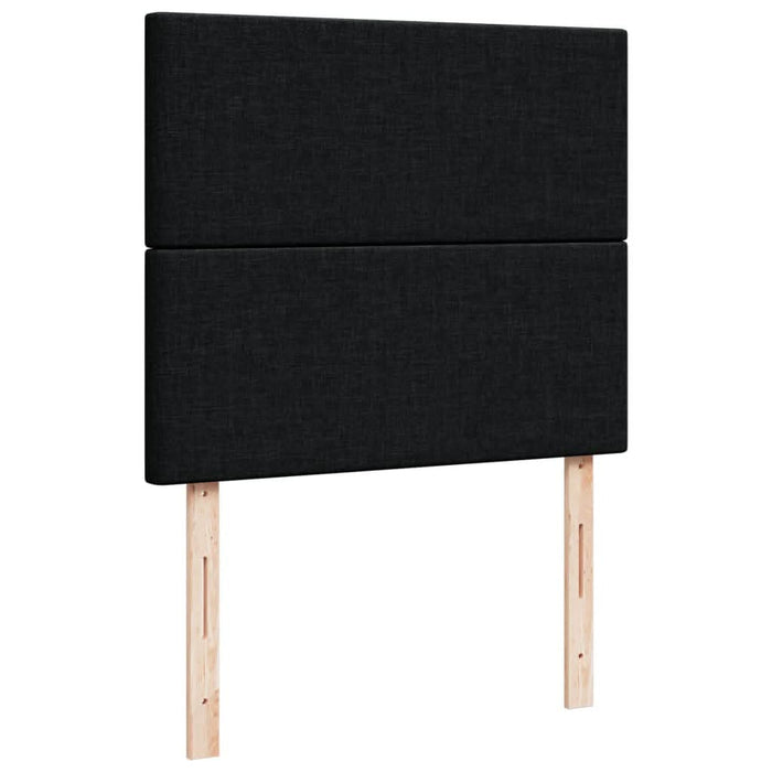 Pat box spring cu saltea, negru, 120x200 cm, textil - WALTI WALTI