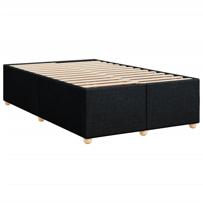 Pat box spring cu saltea, negru, 120x200 cm, textil - WALTI WALTI