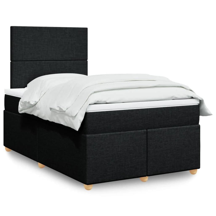 Pat box spring cu saltea, negru, 120x200 cm, textil - WALTI WALTI