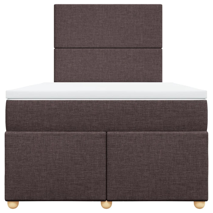Pat box spring cu saltea, maro închis, 120x200 cm, textil - WALTI WALTI