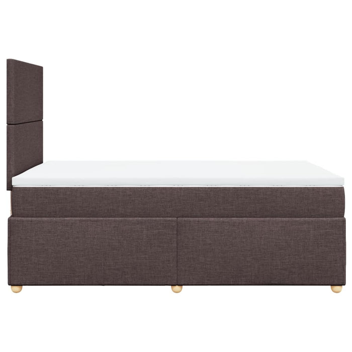 Pat box spring cu saltea, maro închis, 120x200 cm, textil - WALTI WALTI
