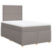 Pat box spring cu saltea, gri taupe, 120x200 cm, textil - WALTI WALTI