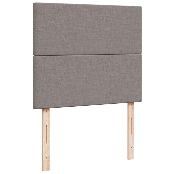 Pat box spring cu saltea, gri taupe, 120x200 cm, textil - WALTI WALTI