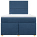 Pat box spring cu saltea, albastru, 120x200 cm, textil - WALTI WALTI
