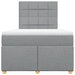 Pat continental cu saltea, gri deschis, 120x200 cm, textil - WALTI WALTI