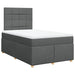 Pat box spring cu saltea, gri închis, 120x200 cm, textil - WALTI WALTI