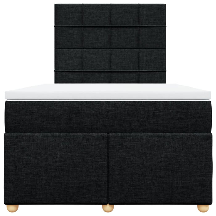 Pat box spring cu saltea, negru, 120x200 cm, textil - WALTI WALTI