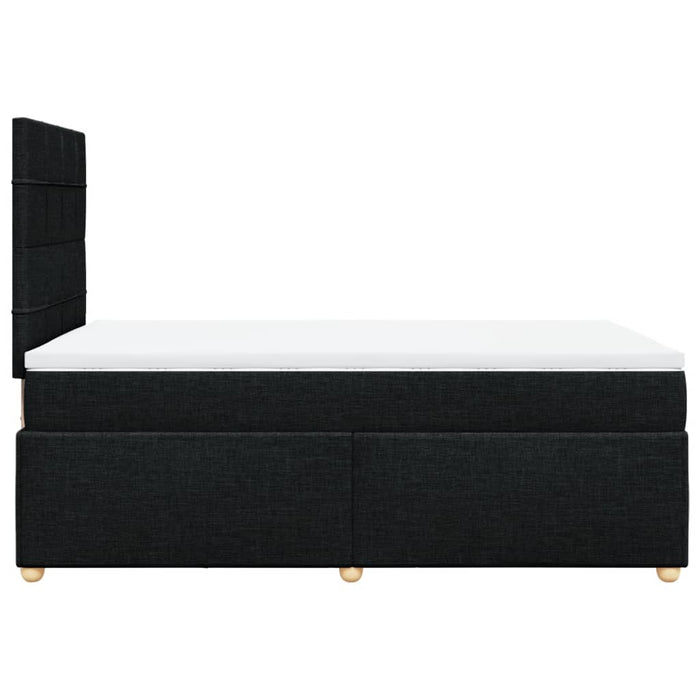 Pat box spring cu saltea, negru, 120x200 cm, textil - WALTI WALTI