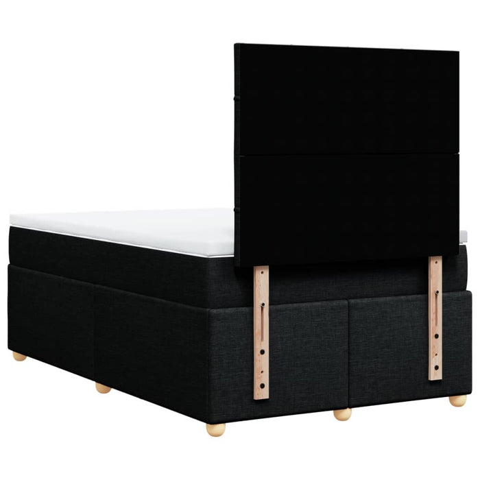 Pat box spring cu saltea, negru, 120x200 cm, textil - WALTI WALTI
