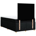 Pat box spring cu saltea, negru, 120x200 cm, textil - WALTI WALTI