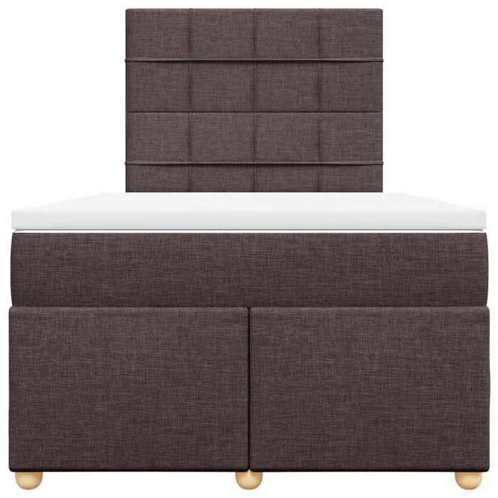 Pat box spring cu saltea, maro închis, 120x200 cm, textil - WALTI WALTI