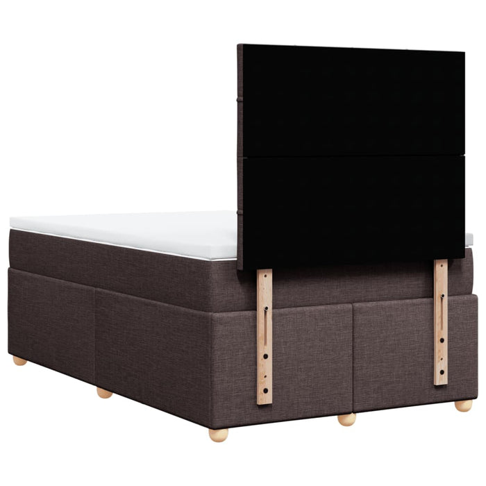 Pat box spring cu saltea, maro închis, 120x200 cm, textil - WALTI WALTI