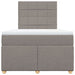 Pat box spring cu saltea, gri taupe, 120x200 cm, textil - WALTI WALTI