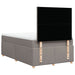 Pat box spring cu saltea, gri taupe, 120x200 cm, textil - WALTI WALTI