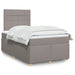 Pat box spring cu saltea, gri taupe, 120x200 cm, textil - WALTI WALTI