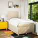 Pat box spring cu saltea, crem, 120x200 cm, textil - WALTI WALTI