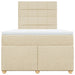 Pat box spring cu saltea, crem, 120x200 cm, textil - WALTI WALTI