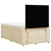 Pat box spring cu saltea, crem, 120x200 cm, textil - WALTI WALTI