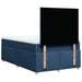 Pat box spring cu saltea, albastru, 120x200 cm, textil - WALTI WALTI