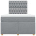 Pat continental cu saltea, gri deschis, 120x200 cm, textil - WALTI WALTI