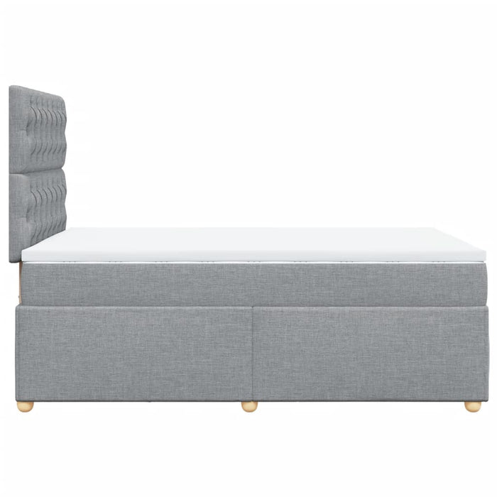 Pat continental cu saltea, gri deschis, 120x200 cm, textil - WALTI WALTI