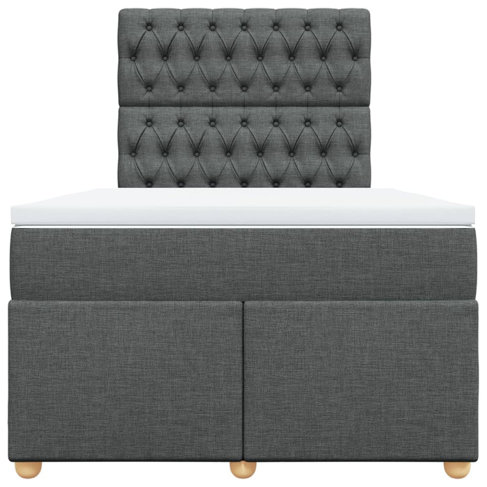 Pat box spring cu saltea, gri închis, 120x200 cm, textil - WALTI WALTI