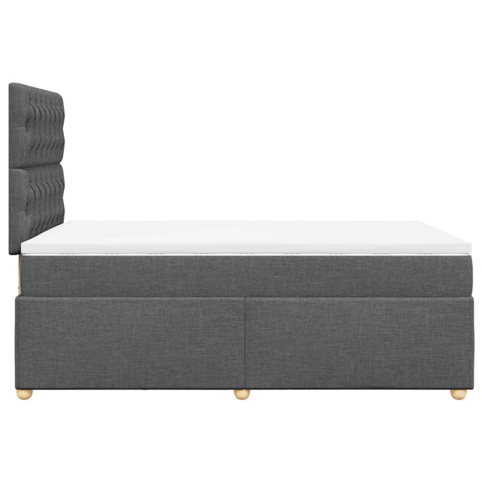 Pat box spring cu saltea, gri închis, 120x200 cm, textil - WALTI WALTI