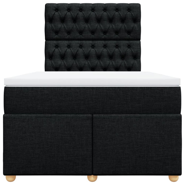 Pat box spring cu saltea, negru, 120x200 cm, textil - WALTI WALTI