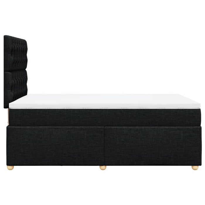 Pat box spring cu saltea, negru, 120x200 cm, textil - WALTI WALTI