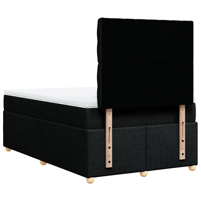 Pat box spring cu saltea, negru, 120x200 cm, textil - WALTI WALTI